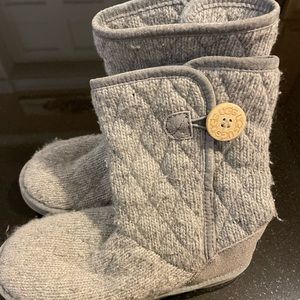UGG gray quilted boot